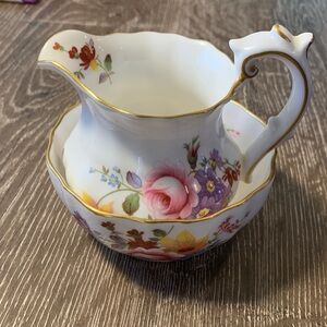Royal Crown Derby China Cream and Sugar Set "Derby Posies"